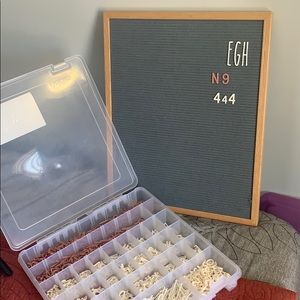 Letterfolk gray felt letter board w/letters